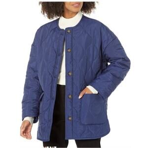 NWOT THE DROP James Loose Oversized Quilted Puffer Preppy Jacket Size M